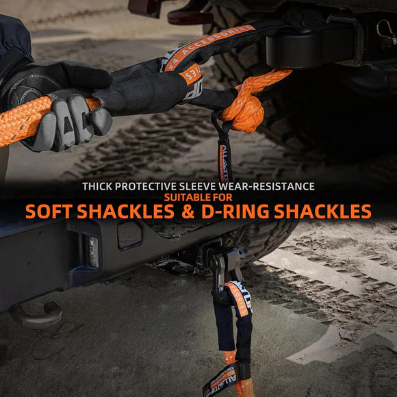 Kinetic Recovery Rope (Reflective) - 1in x 30ft - 48,000 Lbs - Orange w Shackles