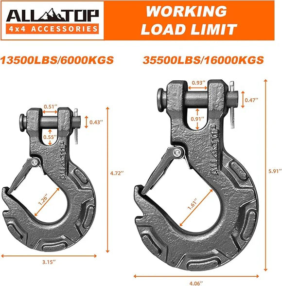 Forged Steel Winch Hook - 35,500 Lbs