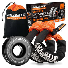 Soft Shackles + Recovery Ring Set: 2PCS x 48,300 Lbs Shackles + Recovery Ring