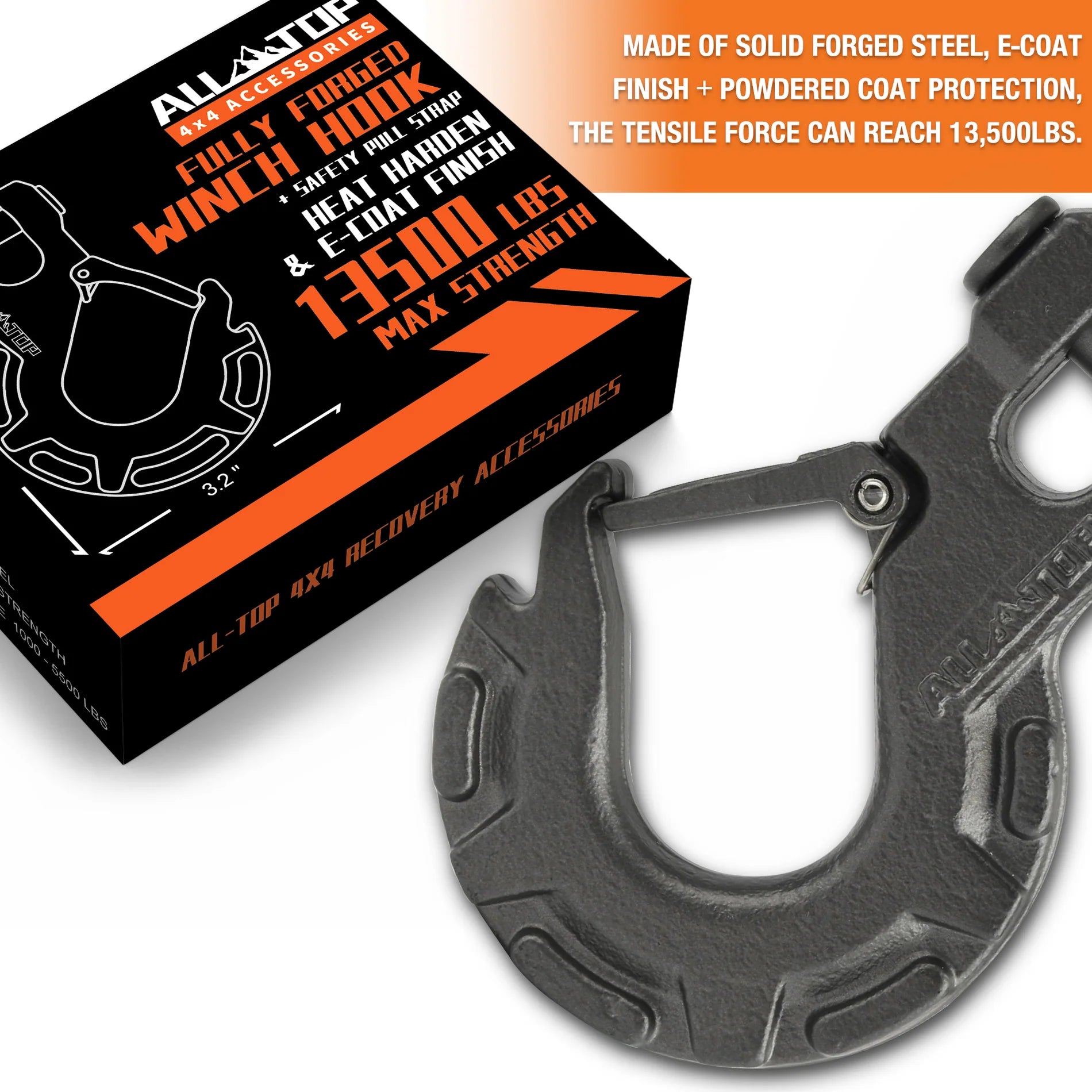 Forged Steel Winch Hook - 13,500 Lbs – Spider Roof Rack
