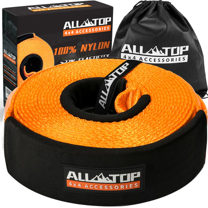 100% Nylon Recovery Tow Strap - 4in x 30ft - 46,500 Lbs