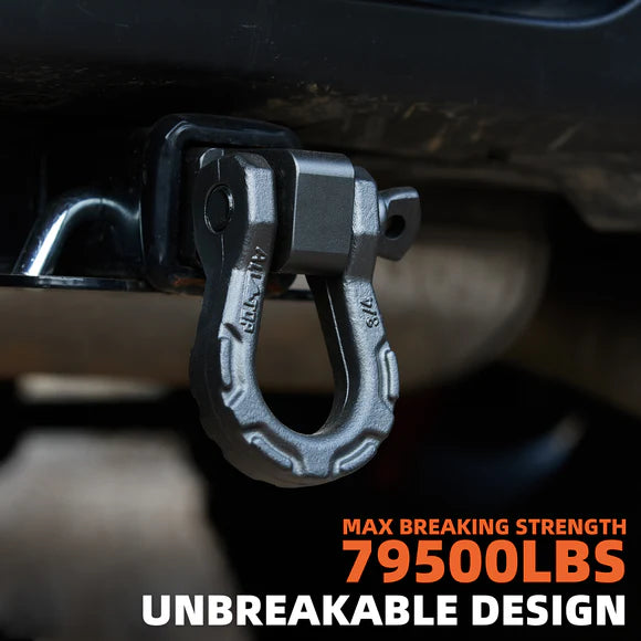 D Ring Shackle 3/4" Fully Forged with 7/8 Pin - 79500Lbs - 2PCS