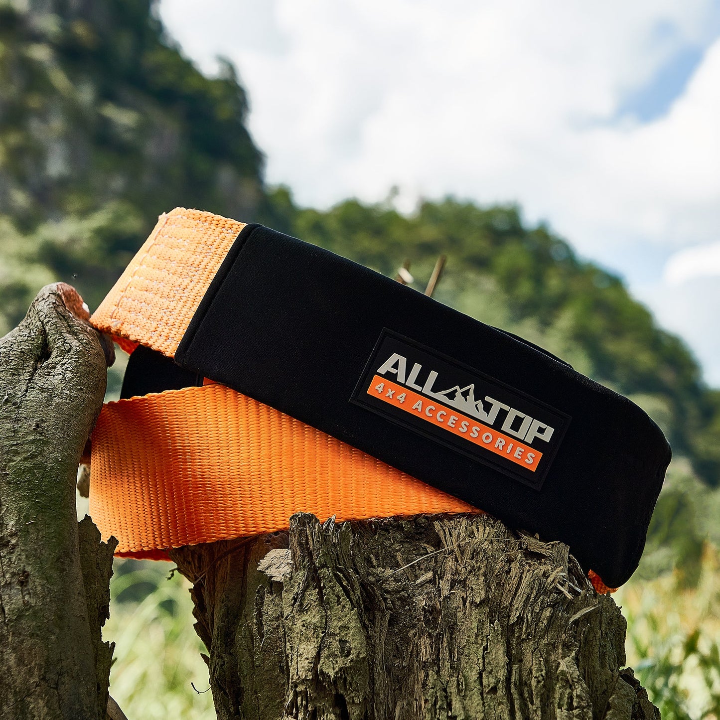 Tree Saver, Winch Extension Strap - 3in x 8ft - 32,000 Lbs (Orange)