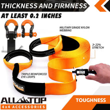 Recovery Strap Kit w/ Hitch Receiver & Shackles: Strap 3in x 30ft - 35,000 Lbs