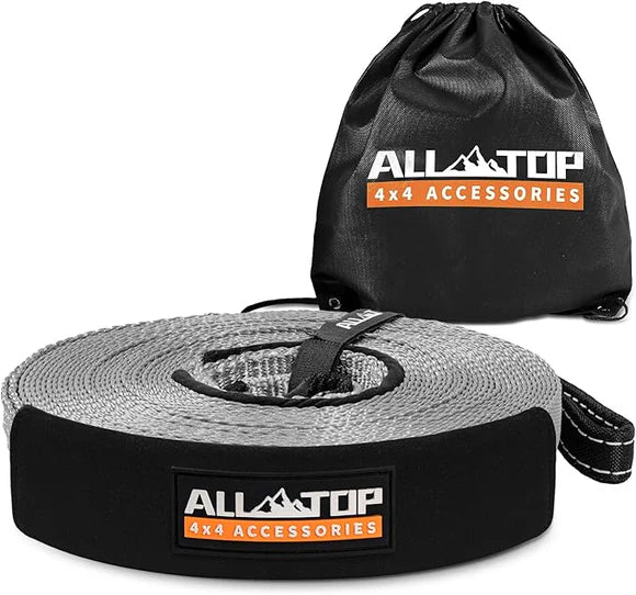 Winch Extension Strap - 2in x 65.6ft - 11,000 Lbs（Grey
