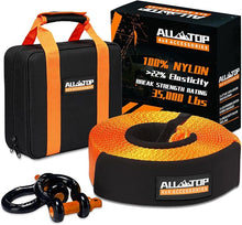 Recovery Strap Kit w/ Shackles: Strap 3in x 30ft - 35,000 Lbs