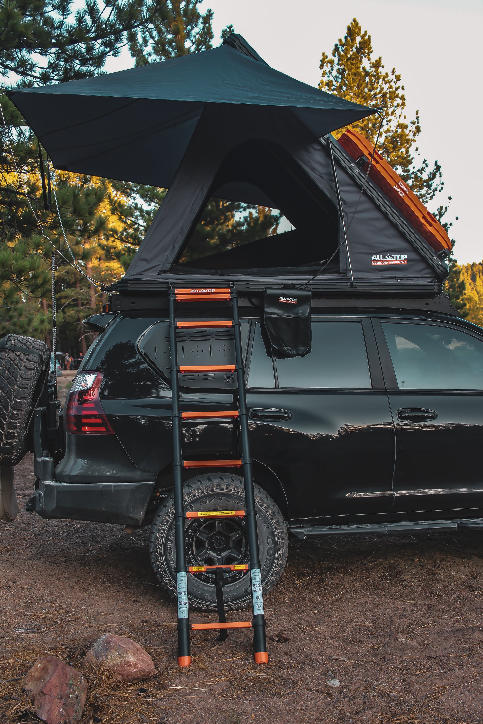 suv tent on top All-Top Roof Top Tent (A open) – Spider Roof Rack