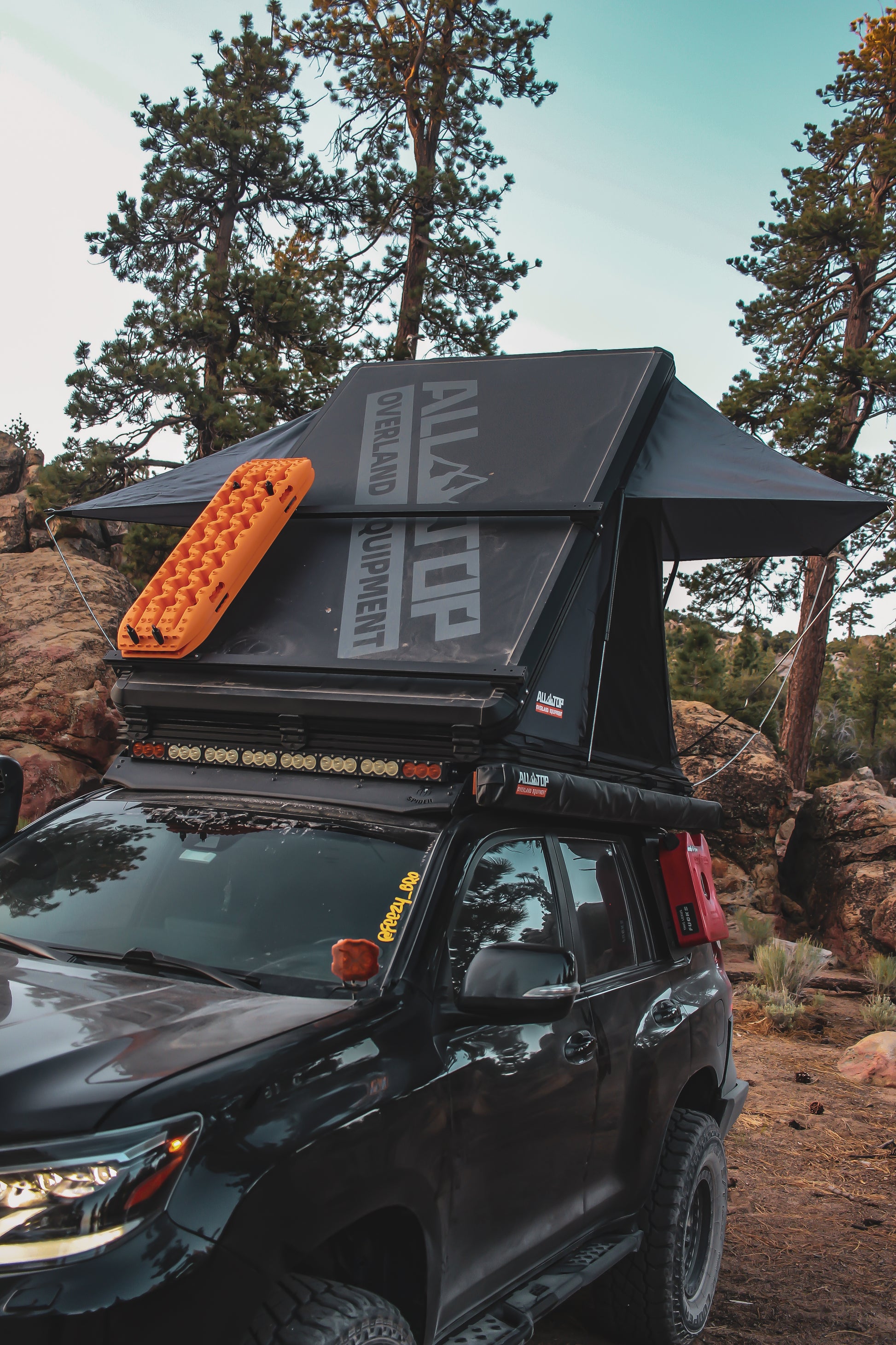 open top tent All-Top Roof Top Tent (A open) – Spider Roof Rack